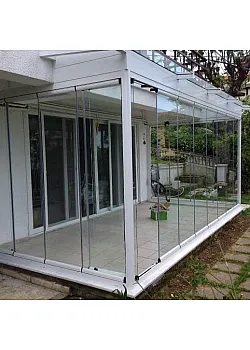 Безрамное остекление (гармошка) Schüco под ключ