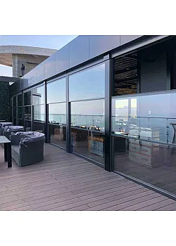 Безрамное остекление с автоматикой (премиум) Reynaers под ключ