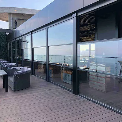 Безрамное остекление с автоматикой (премиум) Reynaers под ключ-0