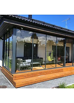 Панорамное остекление в пол Reynaers