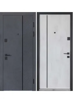 Двері B-606 Модель 580/543 Бетон антрацит/Оксид білий Булат