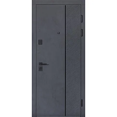 Вхідні Двері B-606 Модель 580/543 Бетон антрацит/Оксид білий Булат-1