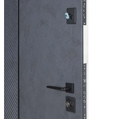 Вхідні Двері B-606 Модель 580/543 Бетон антрацит/Оксид білий Булат-3