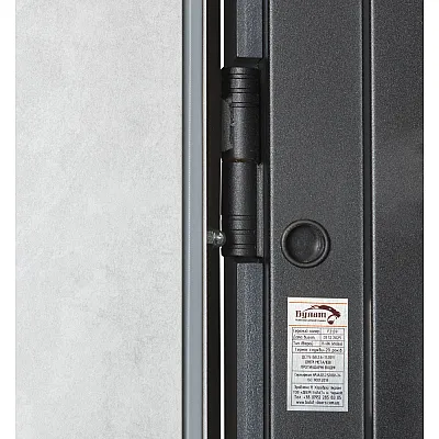 Вхідні Двері B-606 Модель 580/543 Бетон антрацит/Оксид білий Булат-6