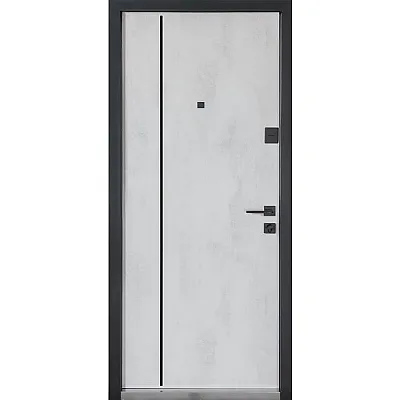 Вхідні Двері B-606 Модель 580/543 Бетон антрацит/Оксид білий Булат-2