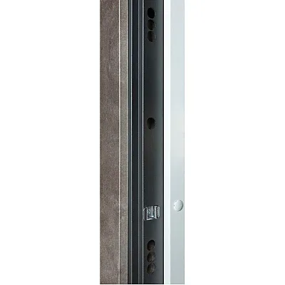 Вхідні Двері Термоультра (квадро) Securemme 546/607 Роксі антрацит/Біла шагрень дзеркало Булат-6