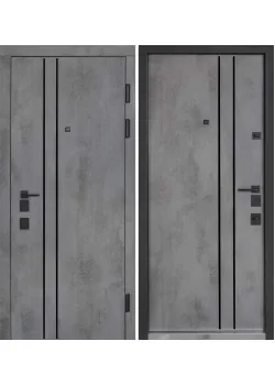 Двері ОЛІМП (квадро) Mottura Модель 589 Оксид темний/Оксид темний Булат