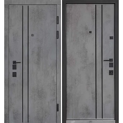 Вхідні Двері ОЛІМП (квадро) Mottura Модель 589 Оксид темний/Оксид темний Булат-0