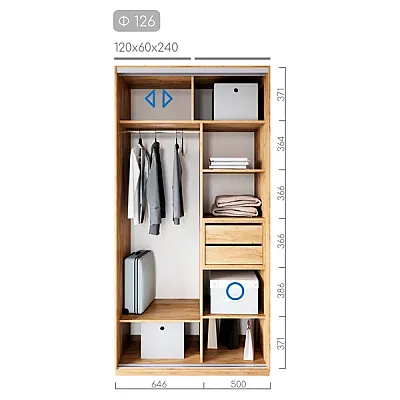 Мебель Шафа-купе Фаворит Ф-126-1