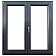 Алюминиевое окно KMD 70 двухстворчатое с поворотно-откидной створкой 1500 x 1400 мм-2-thumb