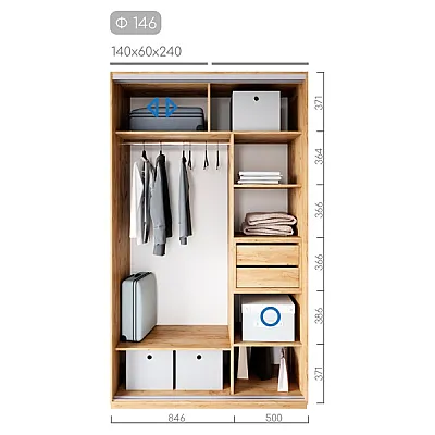 Мебель Шафа-купе Фаворит Ф-146-1