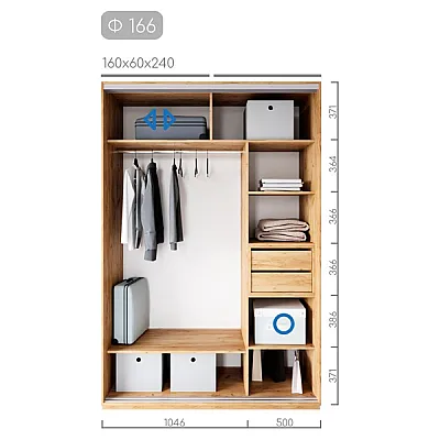 Мебель Шафа-купе Фаворит Ф-166-1