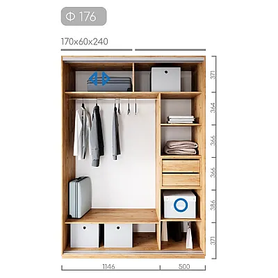 Мебель Шафа-купе Фаворит Ф-176-1