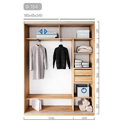 Мебель Шафа-купе Фаворит Ф-184-1