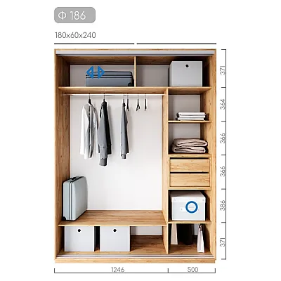 Мебель Шафа-купе Фаворит Ф-186-1