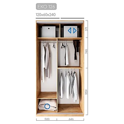 Мебель Шафа-купе ЕКО-126-1