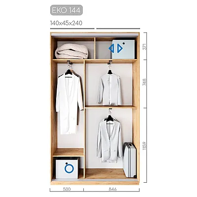 Мебель Шафа-купе ЕКО-144-1