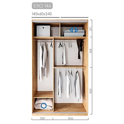 Мебель Шафа-купе ЕКО-146-1