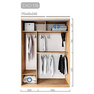 Мебель Шафа-купе ЕКО-176-1