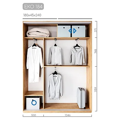 Мебель Шафа-купе ЕКО-184-1