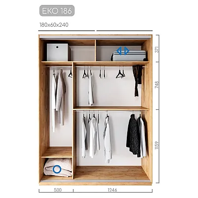 Мебель Шафа-купе ЕКО-186-1