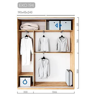 Мебель Шафа-купе ЕКО-194-4