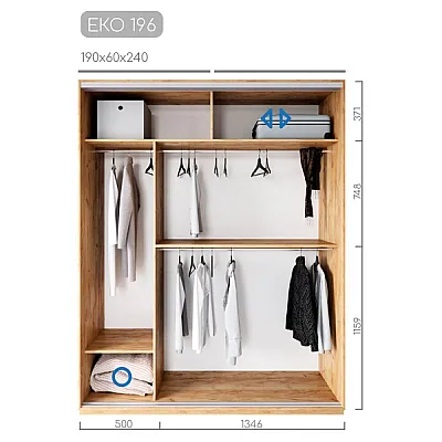 Мебель Шафа-купе ЕКО-196-1