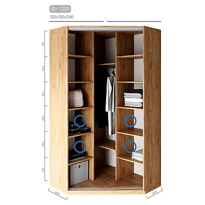 Мебель Шкаф-купе Виват BУ-1200-0