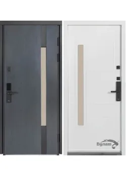 Двери Термо Хаус Электро 705/431 Антрацит темный/Уличная Белый атласный