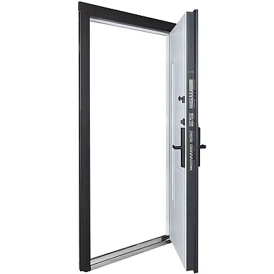 Вхідні Двері Термо Хаус Електро 705/431 Антрацит темний/Вулична Білий атласний-2