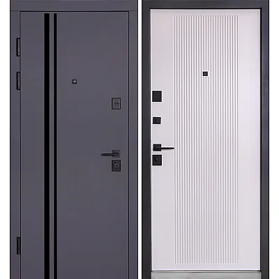 Вхідні Двері Ультра (квадро) Securemme 587/276 Мусонне дерево/Олово супермат-0