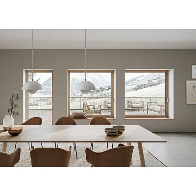 Алюминиевое окно Schüco AWS 75.SI + с повышенной теплоизоляцией поворотно-откидное 2500*1600 мм-0