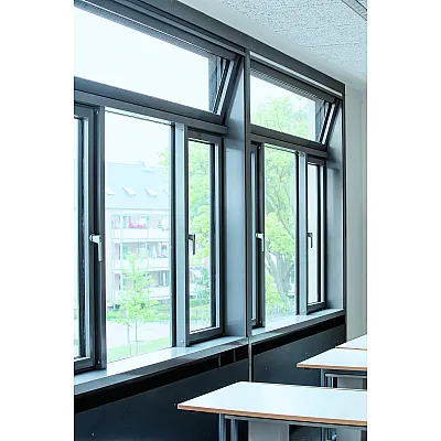 Алюмінієве вікно Schüco AWS 75.SI + з підвищеною теплоізоляцією панорамне глухе 2000*2500 мм чорний матовий RAL 9005-0