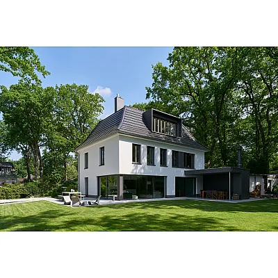 Алюмінієве вікно Schüco AWS 75.SI + з підвищеною теплоізоляцією панорамне глухе 2500*2300 мм анодований сріблястий металік-3