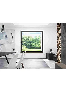 Алюмінієве вікно Schüco AWS 90.SI+ з підвищеною теплоізоляцією панорамне глухе 3500*2100 мм