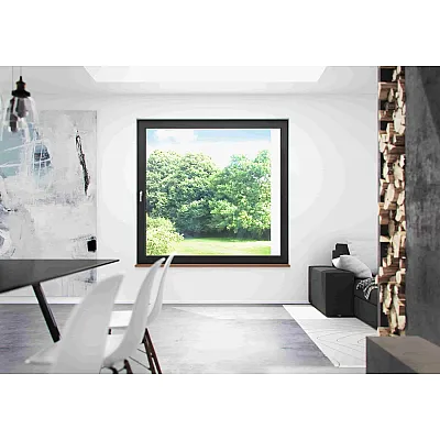 Алюмінієве вікно Schüco AWS 90.SI+ з підвищеною теплоізоляцією панорамне глухе 3500*2100 мм-0