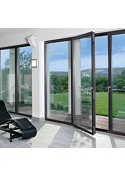 Алюминиевая подъемно-раздвижная система Schüco ASE 60 с теплоизоляцией 2400*2100 мм