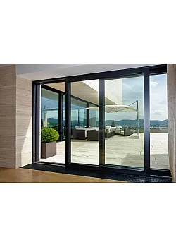 Алюминиевая параллельно раздвижная система Schüco ASE 70.HI с теплоизоляцией 1700*1500