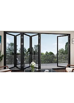 Алюминиевая складная раздвижная система (гармошка) Schüco ASS 70 FD с теплоизоляцией 2700*2000