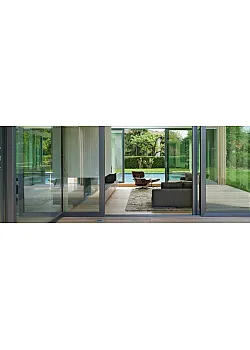 Алюминиевая складная раздвижная система (гармошка) Schüco ASS 70 FD с теплоизоляцией 3500*2000