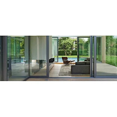 Алюминиевая складная раздвижная система (гармошка) Schüco ASS 70 FD с теплоизоляцией 3500*2000-0