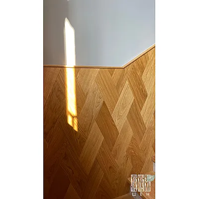 Инженерная доска Шен ДУБ Английская ёлочка 100 мм Селект-0