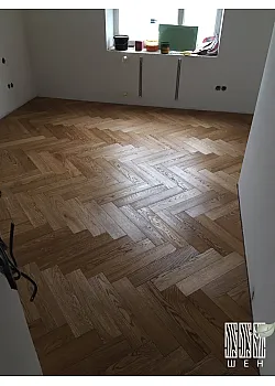 Инженерная доска Шен ДУБ Английская ёлочка 100 мм Натур