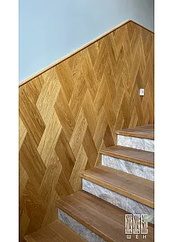 Инженерная доска Шен ДУБ Английская ёлочка 120 мм Селект