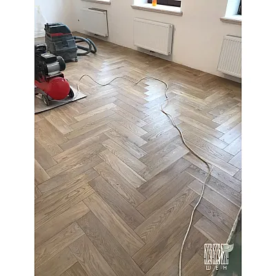 Інженерна дошка Шен ДУБ Англійська ялинка 120 мм Натур-1