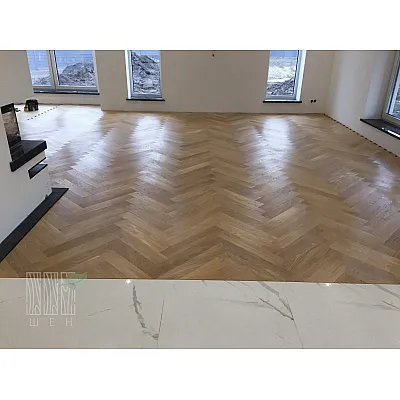 Інженерна дошка Шен ДУБ Англійська ялинка 120 мм Рустік-2