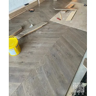 Інженерна дошка Шен ДУБ Французська ялинка 100 мм Рустік-1