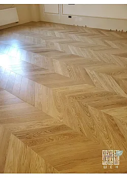 Инженерная доска Шен ДУБ Французская ёлочка 120 мм Селект