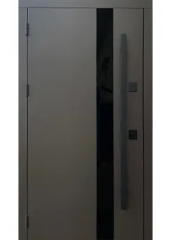 Двери Стрит Элегант металл песок 8019 краска, декор лакобель МДФ белая шагрень Vinorit 3K "Qdoors"