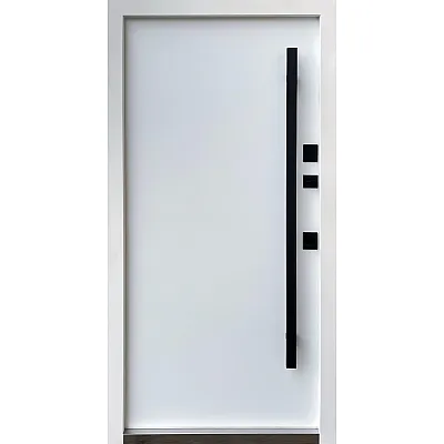 Вхідні Двері Стріт Флай метал Антрацит 7021 фарба/МДФ біла шагрень Vinorit 3К "Qdoors"-1